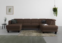 sit&more Wohnlandschaft »Bellucci«, inklusive Kopfteilverstellung und Federkern, wahlweise mit Bettfunktion und Bettkasten
