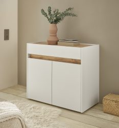 INOSIGN Kommode »GIRON/ CiTY, Schrank in Wotan Eiche, Sideboard im modernen Design«, in zwei Farben erhältlich, 2 Türen, 1 Schubkasten, 80 cm breit