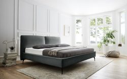 meise.möbel Polsterbett »Infinity erhältlich in verschiedenen Farben und Breiten« mit schwarzen Metallfüssen