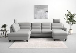 sit&more Wohnlandschaft »Farö«, inklusive Federkern, mit wengefarbenen Füssen, wahlweise mit Bettfunktion und Bettkasten