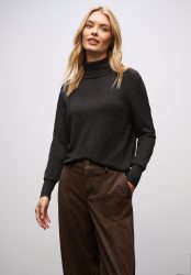STREET ONE Rollkragenpullover mit Viskose