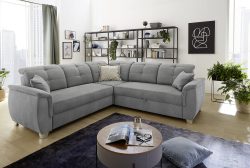 Jockenhöfer Gruppe Ecksofa, mit 6 individuell, verstellbaren Kopfteilen, Gästebett- und Relaxfunktion, Nosagfederung