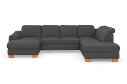 sit&more Wohnlandschaft »Durness«, mit Federkern und hochwertigen Massivholzfüssen, wahlweise mit Kopfteilverstellung, optional mit Bettfunktion und Stauraum