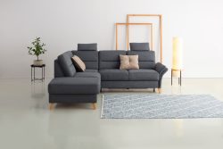 Home affaire Ecksofa »Westerland«, Federkern-Polsterung, wahlweise mit Bettfunktion, Bettkasten und Armlehnverstellung