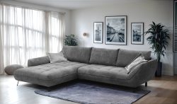 exxpo - sofa fashion Ecksofa »Biarritz modern und elegantes Mega Sofa mit tollem Sitzkomfort, L-Form«, XXL? Longchair Ecke in hochwertiger Verarbeitung, Stellmasse 324x203cm