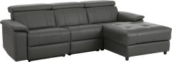 Home affaire Ecksofa »Binado«, Wahlweise mit manueller oder elektrischer Relaxfunktion mit USB-Anschluss, Federkern-Polsterung