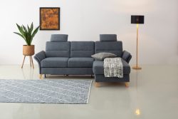 Home affaire Ecksofa »Westerland«, Federkern-Polsterung, wahlweise mit Bettfunktion, Bettkasten und Armlehnverstellung