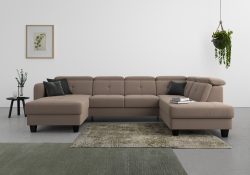 sit&more Wohnlandschaft »Bellucci«, inklusive Kopfteilverstellung und Federkern, wahlweise mit Bettfunktion und Bettkasten