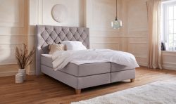 Guido Maria Kretschmer Home&Living Boxspringbett »Harmones hoch«, in 3 Breiten, 3 Matratzenarten, Härtegrad auch im Mix mit je 1 Matratze in H2 und H3, incl. Topper