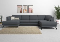 sit&more Wohnlandschaft, inklusive Sitztiefenverstellung, wahlweise mit Bettfunktion, 15cm hoch
