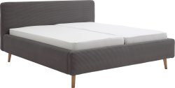 Novel - Bett MATTIS_8096 - grau - Textil - 180x200