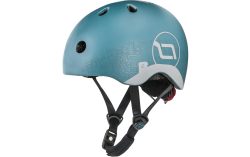 Scoot and Ride Helm reflective Helm blau