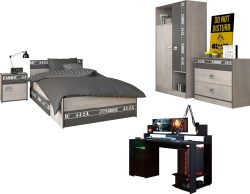 Parisot Jugendzimmer-Set »Fabric 20«, (Set, 6-teilig), mit LED- Beleuchtung