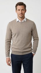 OLYMP Rundhalspullover »OLYMP Strick Casual«, moderner Strickpullover