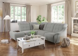 DELAVITA Ecksofa »Bostone«, Kopfteilverstellung an jeder Sitzfläche, wahlweise Relaxfunktion, auch in Leder