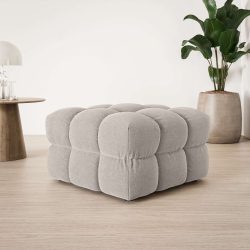 s.Oliver Polsterhocker »COBBO Sitzhocker Bubble-Optik, Masse B/T/H: 80/80/48 cm«, passend zum Sofa, moderne Steppung und hoher Sitzkomfort