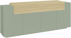 INOSIGN Sideboard »Coro, Kommode, Schrank, Kredenz, grifflos mit Einlegeböden« 1 Klappe,4 Türen, Doppeltiefe, B/T/H 200x45x85,6cm