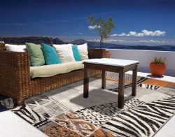 Gino Falcone Teppich »Outdoor-Africa 42«, rechteckig, 5 mm Höhe, Flachgewebe, In- und Outdoor geeignet, Wohnzimmer