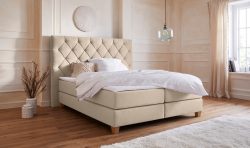 Guido Maria Kretschmer Home&Living Boxspringbett »Harmones hoch«, in 3 Breiten, 3 Matratzenarten, Härtegrad auch im Mix mit je 1 Matratze in H2 und H3, incl. Topper