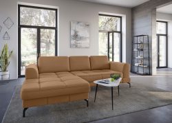 sit&more Ecksofa »Bendigo V«, inklusive Sitztiefenverstellung, Bodenfreiheit 15 cm, wahlweise in 2 unterschiedlichen Fussfarben