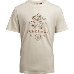Lundhags Järpen Printed T-shirt, T-Shirt, Herren, Weiß