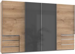 Fresh To Go Schwebetürenschrank »Level«, mit Glastüren und Synchronöffnung