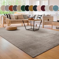 Paco Home Teppich »Cadiz 630«, rechteckig, 18 mm Höhe, besonders weich, Uni-Farben, waschbar, In- und Outdoor geeignet, ideal im Wohnzimmer & Schlafzimmer