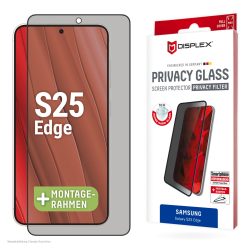 Displex »Privacy Glass Screen Protector (Privacy Filter)« für Samsung Galaxy S25 Edge Displayschutzfolie, Schutzfolie, Bildschirmschutz, kratz- & stossfest