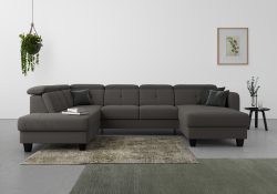 sit&more Wohnlandschaft »Bellucci«, inklusive Kopfteilverstellung und Federkern, wahlweise mit Bettfunktion und Bettkasten