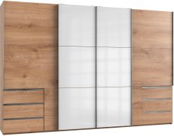 Fresh To Go Schwebetürenschrank »Level«, mit Glastüren und Synchronöffnung