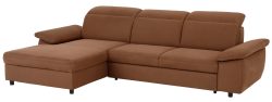 Home affaire Ecksofa »Mauritius«, mit Kopfteil- und Armlehnverstellung, wahlweise mit Bettfunktion und Bettkasten, auch Soft Clean-Bezug