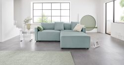 INOSIGN Ecksofa »Marva 3tlg.«, (3 St.), beide Armlehnelemente ausziehbar für Bettfunktion, mit Bettkasten, individuell stellbar