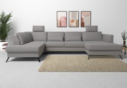sit&more Wohnlandschaft, inklusive Sitztiefenverstellung, wahlweise mit Bettfunktion, 15cm hoch