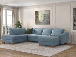 sit&more Wohnlandschaft »Durness«, mit Federkern und hochwertigen Massivholzfüssen, wahlweise mit Kopfteilverstellung, optional mit Bettfunktion und Stauraum