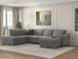 sit&more Wohnlandschaft »Durness«, mit Federkern und hochwertigen Edelstahlfüssen, wahlweise mit Kopfteilverstellung, optional mit Bettfunktion und Stauraum