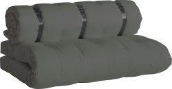 Karup Design, Karup Design BUCKLE UP OUT™ Sofa Dunkelgrau mit 2 Matratzen und schwarzem Gürtel