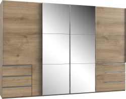 Fresh To Go Schwebetürenschrank »Level«, mit Synchronöffnung