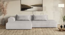 exxpo - sofa fashion Ecksofa »Billund modernes Designsofa, bequem und elegant, Breite 294cm, L-Form« modern, L-form, Wellenfedern, inklusive 2x Nierenkissen