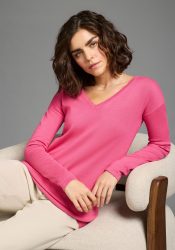 Laura Scott V-Ausschnitt-Pullover 