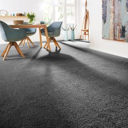 Andiamo Teppichboden »Velours Softness«, rechteckig, Uni Farben, Breite 400 cm, besonders weich, Wohnzimmer, Schlafzimmer