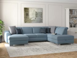 sit&more Wohnlandschaft »Durness«, mit Federkern und hochwertigen Edelstahlfüssen, wahlweise mit Kopfteilverstellung, optional mit Bettfunktion und Stauraum