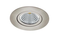 LED-Einbauspot Saliceto rund drehbar 2.700K nickel
