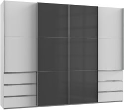 Fresh To Go Schwebetürenschrank »Level«, mit Glastüren und Synchronöffnung
