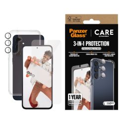 CARE by PanzerGlass Displayschutzglas »3-in-1 Protection Urban Combat Case + Screen Protection + Hoops« für Samsung Galaxy A56 Displayschutzfolie, Schutzfolie, Bildschirmschutz, kratz- & stossfest