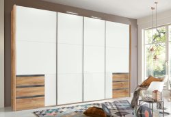 Fresh To Go Schwebetürenschrank »Level«, mit Glastüren und Synchronöffnung