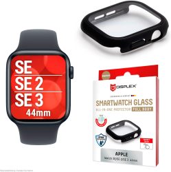 Displex Displayschutzglas »Smartwatch Glass All-In-One Protector Full Body« für Apple Watch SE(2) 44 mm Displayschutzfolie, Schutzfolie, Bildschirmschutz, kratz- & stossfest