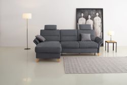 Home affaire Ecksofa »Westerland«, Federkern-Polsterung, wahlweise mit Bettfunktion, Bettkasten und Armlehnverstellung