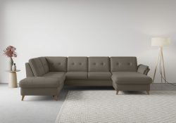 sit&more Wohnlandschaft »Göteborg«, inklusive Sitztiefenverstellung und Federkern, wahlweise mit Bettfunktion und Bettkasten