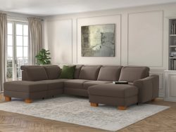 sit&more Wohnlandschaft »Durness«, mit Federkern und hochwertigen Massivholzfüssen, wahlweise mit Kopfteilverstellung, optional mit Bettfunktion und Stauraum