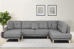 Home affaire Wohnlandschaft »Triplo«, mit Steppung, auch mit Bettfunktion und Bettkasten, incl. 3 Zierkissen